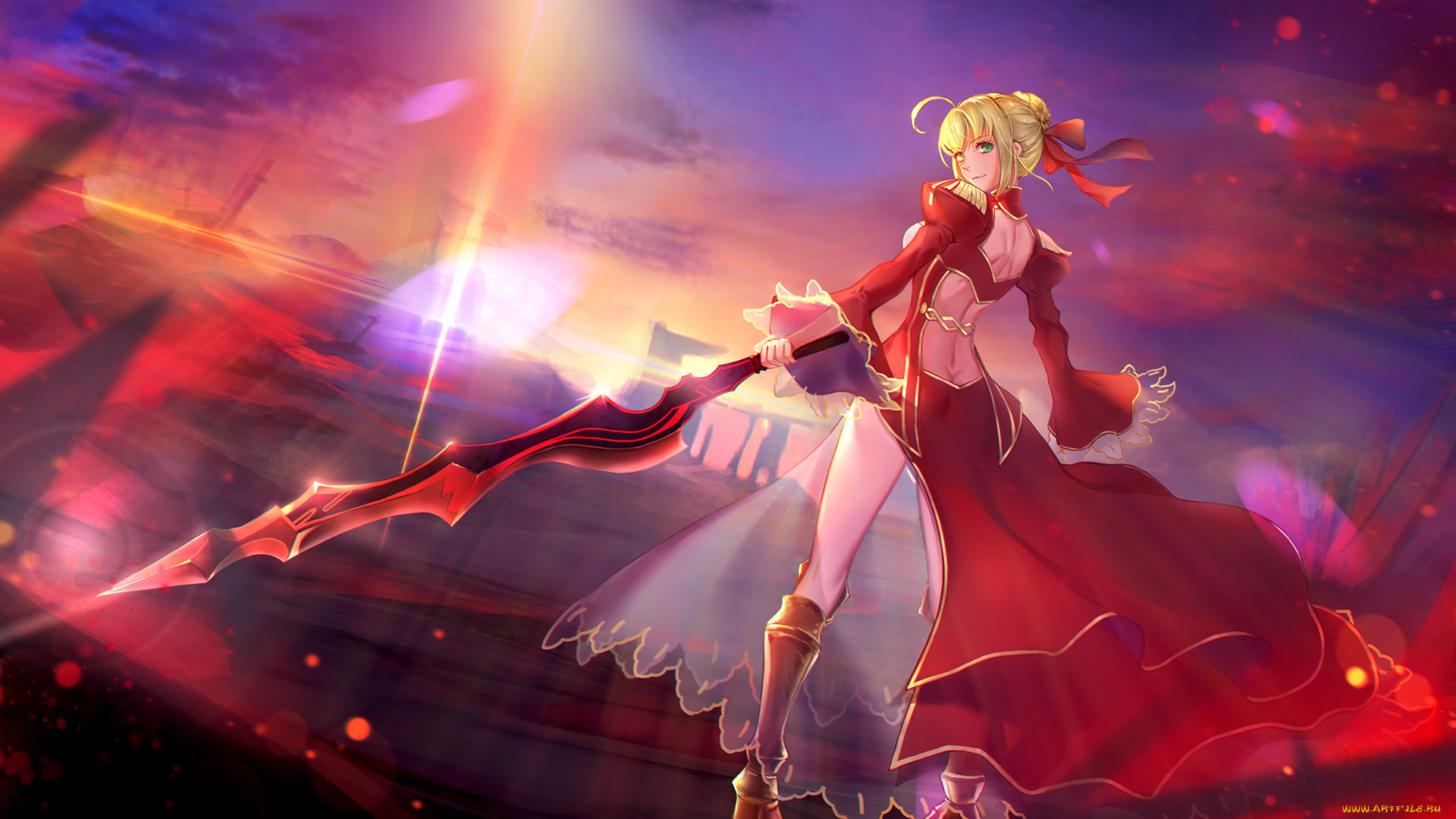 , fate, stay night, saber, extra